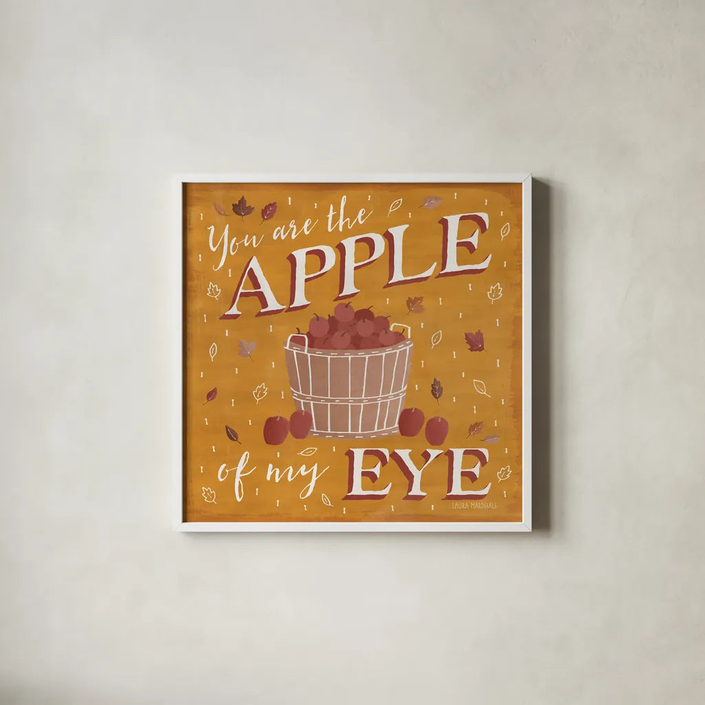 Autumn Enchantment IV by Laura Marshall. Shown in a crisp white glass frame for a clean and minimalist style. Available as an archival giclee rolled canvas, fine art paper, or poster print. SKU 31592a.