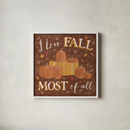 Autumn Enchantment V by Laura Marshall. Shown in a crisp white glass frame for a clean and minimalist style. Available as an archival giclee rolled canvas, fine art paper, or poster print. SKU 31593a.