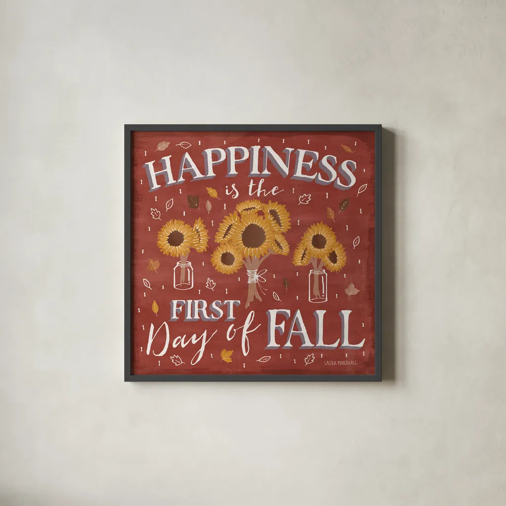 Autumn Enchantment VI by Laura Marshall. Shown in a sleek black glass frame for a contemporary gallery look. Available as an archival giclee rolled canvas, fine art paper, or poster print. SKU 31594a.