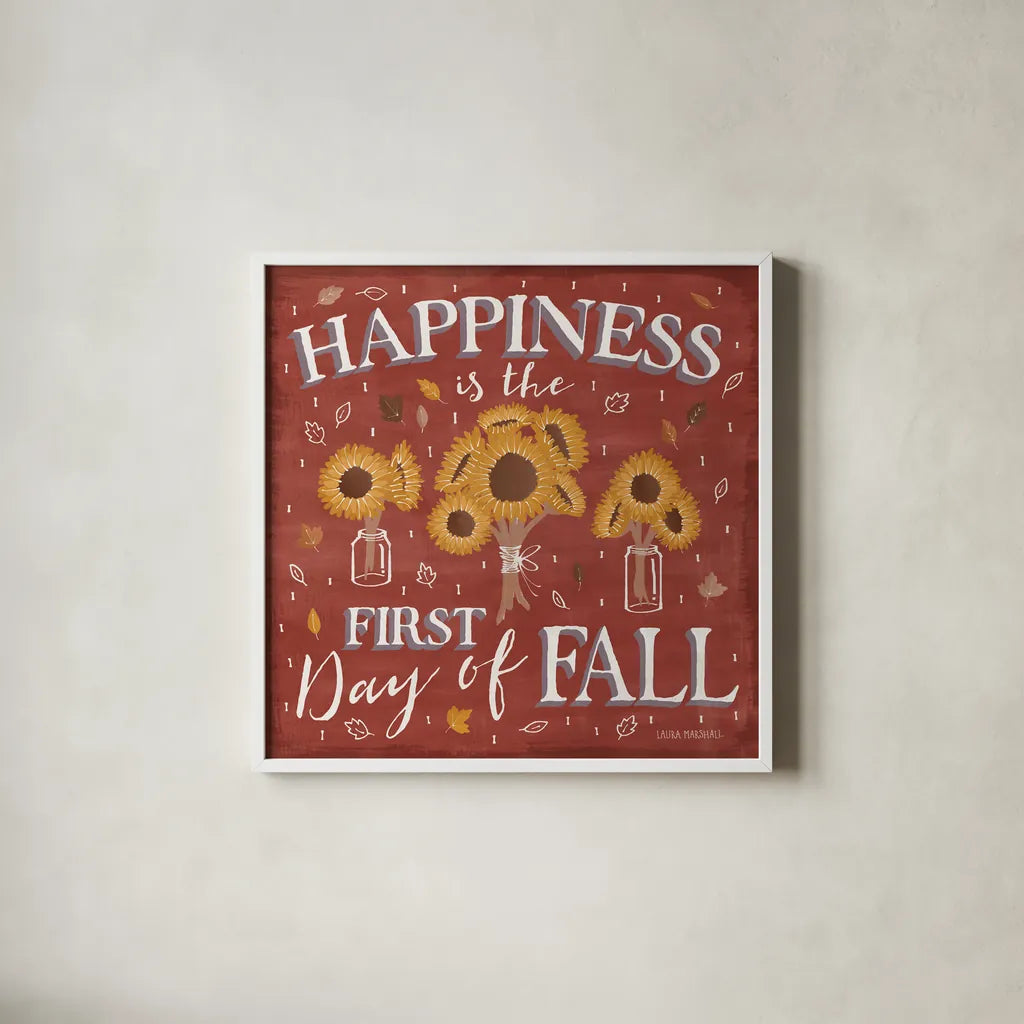 Autumn Enchantment VI by Laura Marshall. Shown in a crisp white glass frame for a clean and minimalist style. Available as an archival giclee rolled canvas, fine art paper, or poster print. SKU 31594a.