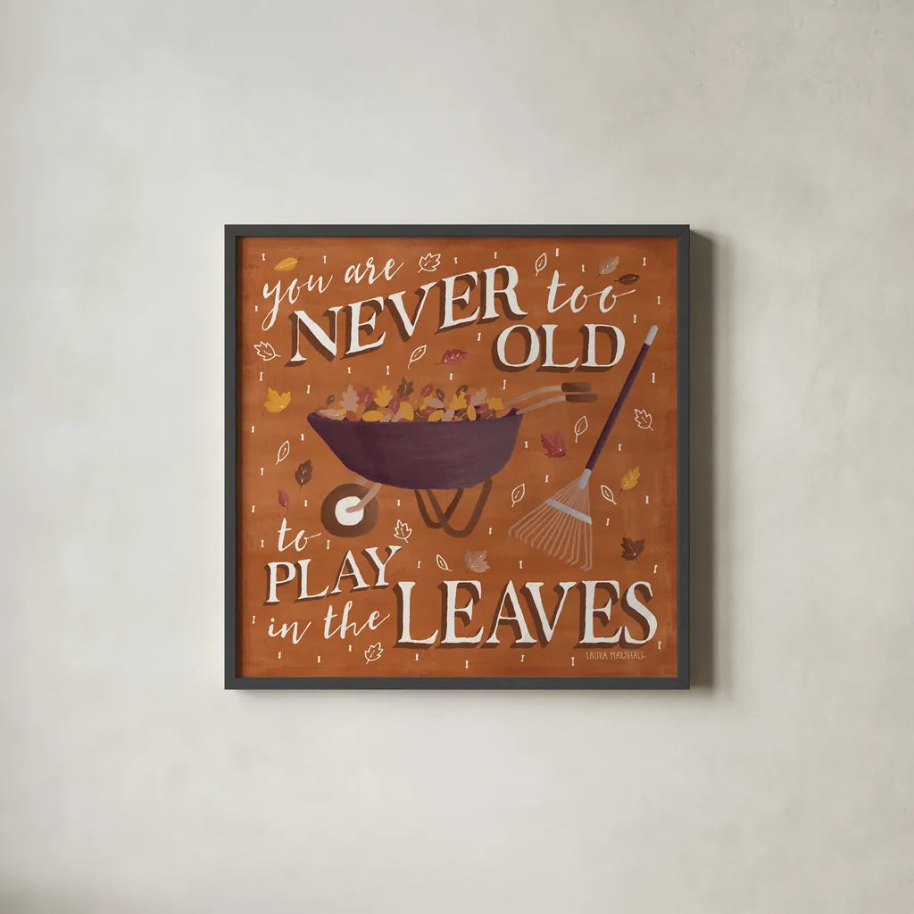 Autumn Enchantment VII by Laura Marshall. Shown in a sleek black glass frame for a contemporary gallery look. Available as an archival giclee rolled canvas, fine art paper, or poster print. SKU 31595a.