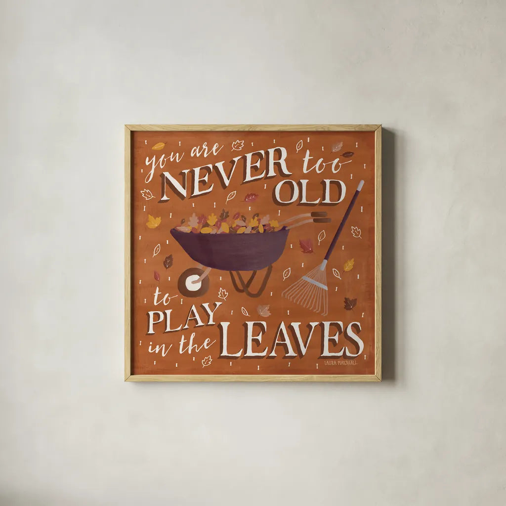 Autumn Enchantment VII by Laura Marshall. Shown in a natural wood glass frame for a timeless modern aesthetic. Available as an archival giclee rolled canvas, fine art paper, or poster print. SKU 31595a.