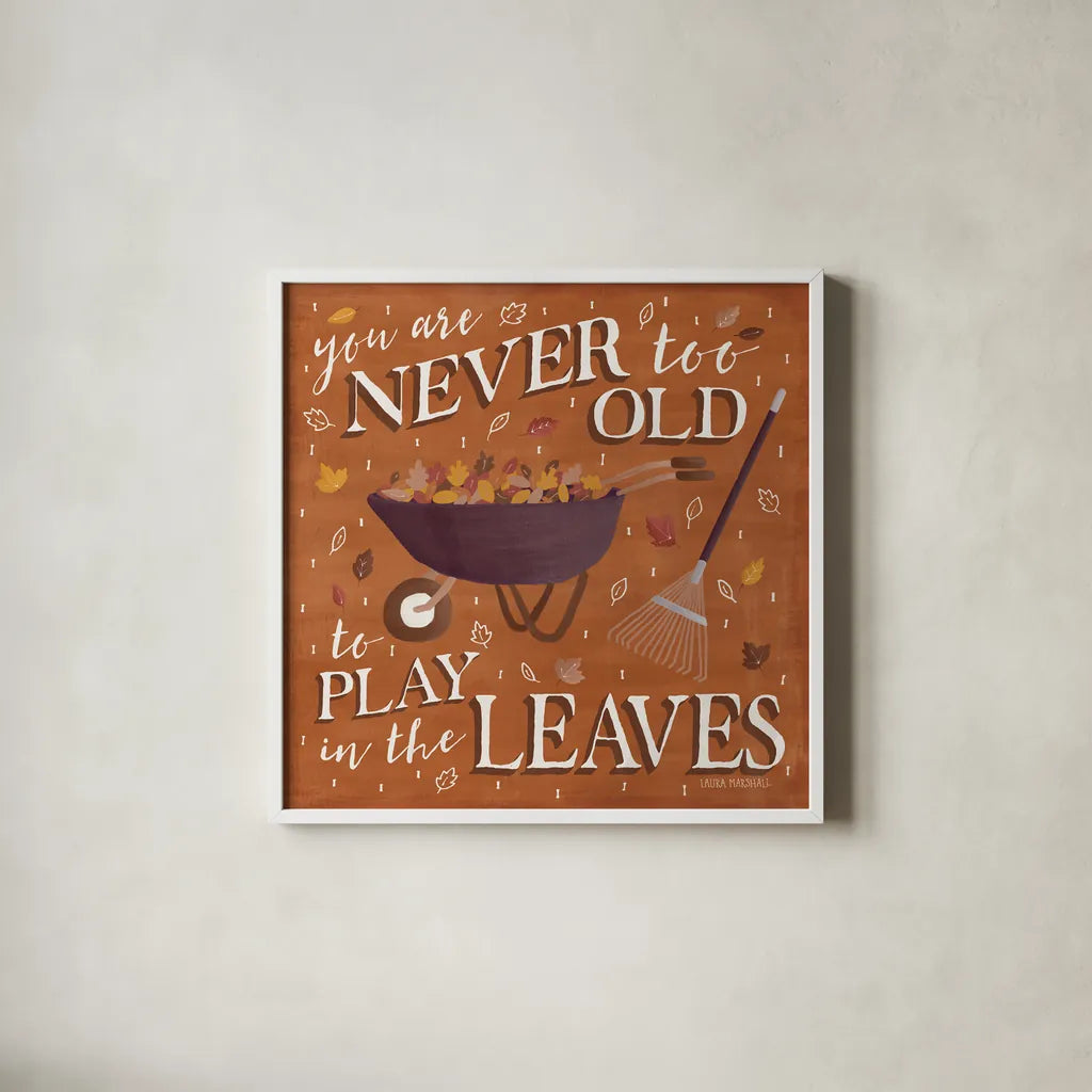 Autumn Enchantment VII by Laura Marshall. Shown in a crisp white glass frame for a clean and minimalist style. Available as an archival giclee rolled canvas, fine art paper, or poster print. SKU 31595a.