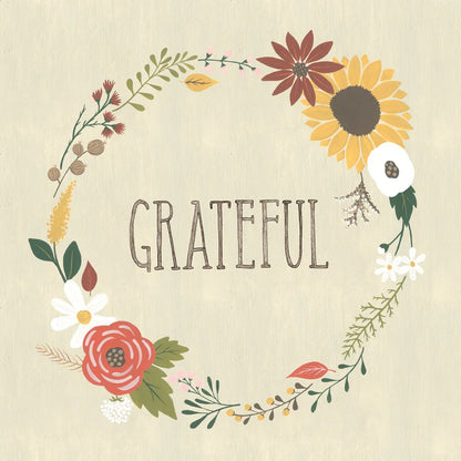 Autumn Garden Grateful by Laura Marshall. SKU 36816a. Archival Giclee Fine art print for wall decor.