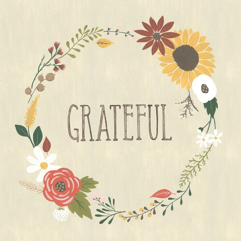 Autumn Garden Grateful by Laura Marshall. SKU 36816a. Archival Giclee Fine art print for wall decor.