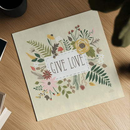 Autumn Garden II by Laura Marshall. Shown as a detailed flat fine art print, highlighting archival giclee quality. Available as an archival giclee rolled canvas, fine art paper, or poster print. SKU 35868a.