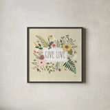 Autumn Garden II by Laura Marshall. Shown in a sleek black glass frame for a contemporary gallery look. Available as an archival giclee rolled canvas, fine art paper, or poster print. SKU 35868a.