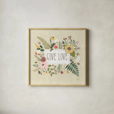 Autumn Garden II by Laura Marshall. Shown in a natural wood glass frame for a timeless modern aesthetic. Available as an archival giclee rolled canvas, fine art paper, or poster print. SKU 35868a.