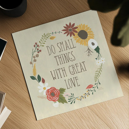 Autumn Garden III by Laura Marshall. Shown as a detailed flat fine art print, highlighting archival giclee quality. Available as an archival giclee rolled canvas, fine art paper, or poster print. SKU 35869a.