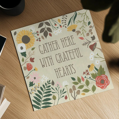 Autumn Garden VI by Laura Marshall. Shown as a detailed flat fine art print, highlighting archival giclee quality. Available as an archival giclee rolled canvas, fine art paper, or poster print. SKU 35872a.