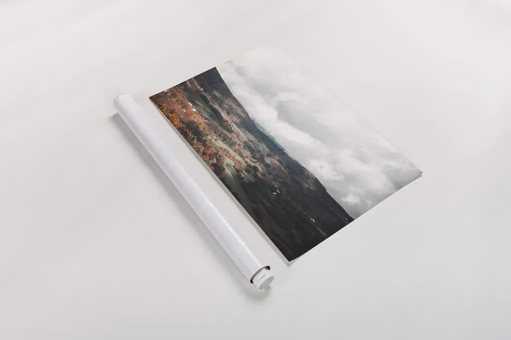 Autumn Hills II by Laura Marshall. shown as a rolled paper print. Available as archival giclee rolled canvas, fine art paper, or poster print. SKU 68100i.