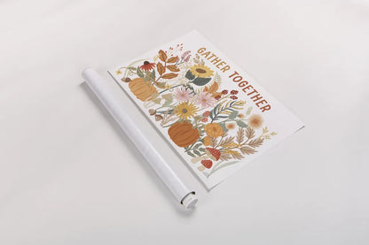 Autumn Meadow I by Laura Marshall. shown as a rolled paper print. Available as archival giclee rolled canvas, fine art paper, or poster print. SKU 82121i.