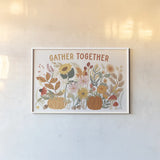 Autumn Meadow I by Laura Marshall. shown as a paper print in a white frame. Available as a archival giclee rolled canvas, fine art paper, or poster print. SKU 82121i.