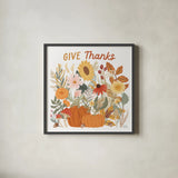 Autumn Meadow III by Laura Marshall. Shown in a sleek black glass frame for a contemporary gallery look. Available as an archival giclee rolled canvas, fine art paper, or poster print. SKU 82123a.