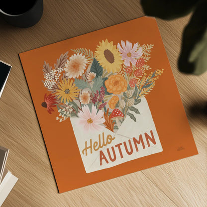 Autumn Meadow IV by Laura Marshall. Shown as a detailed flat fine art print, highlighting archival giclee quality. Available as an archival giclee rolled canvas, fine art paper, or poster print. SKU 82124a.