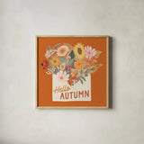 Autumn Meadow IV by Laura Marshall. Shown in a natural wood glass frame for a timeless modern aesthetic. Available as an archival giclee rolled canvas, fine art paper, or poster print. SKU 82124a.
