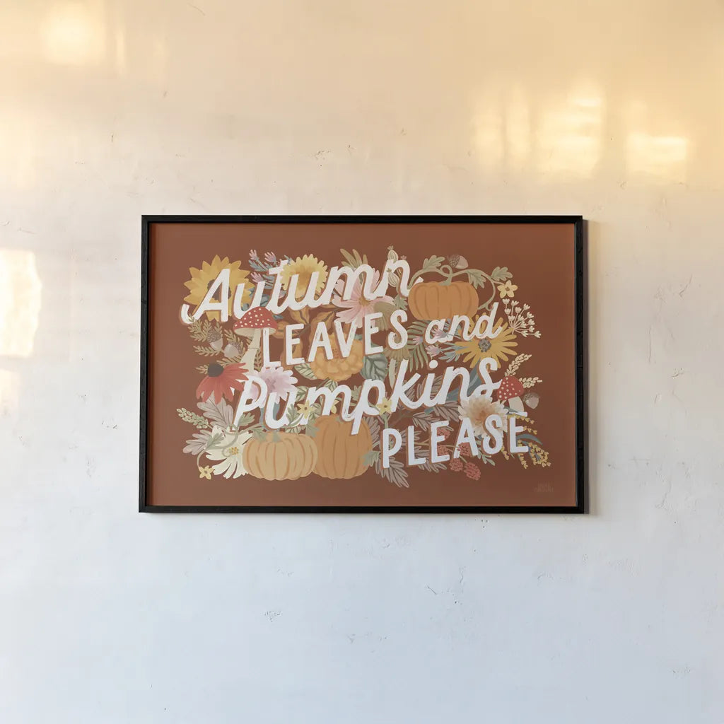 Autumn Meadow VI by Laura Marshall. shown as a paper print in a black flame. Available as a archival giclee rolled canvas, fine art paper, or poster print. SKU 82126i.