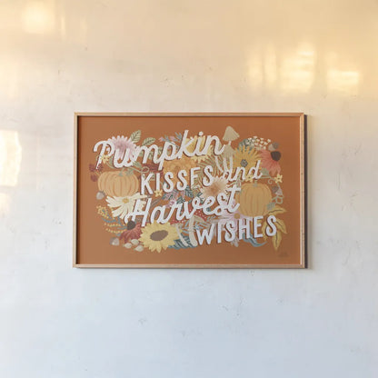 Autumn Meadow VII by Laura Marshall. shown as a paper print in a natural frame. Available as a archival giclee rolled canvas, fine art paper, or poster print. SKU 82127i.