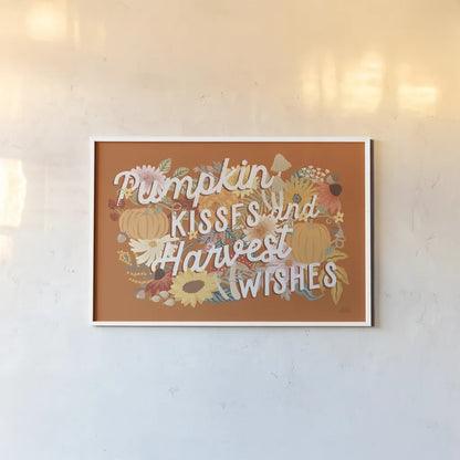 Autumn Meadow VII by Laura Marshall. shown as a paper print in a white frame. Available as a archival giclee rolled canvas, fine art paper, or poster print. SKU 82127i.