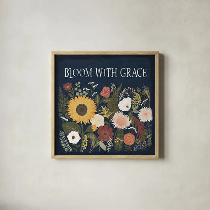 Autumn Romance II by Laura Marshall. Shown in a natural wood glass frame for a timeless modern aesthetic. Available as an archival giclee rolled canvas, fine art paper, or poster print. SKU 38457a.