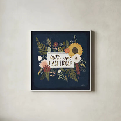 Autumn Romance III by Laura Marshall. Shown in a crisp white glass frame for a clean and minimalist style. Available as an archival giclee rolled canvas, fine art paper, or poster print. SKU 38458a.