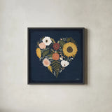 Autumn Romance IX by Laura Marshall. Shown in a sleek black glass frame for a contemporary gallery look. Available as an archival giclee rolled canvas, fine art paper, or poster print. SKU 38464a.