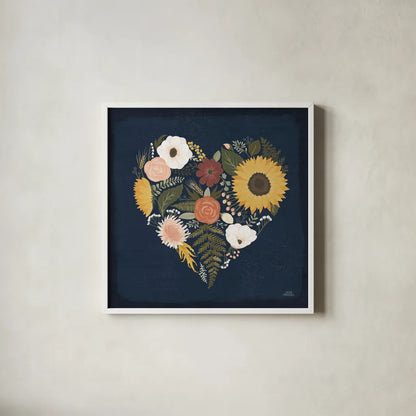 Autumn Romance IX by Laura Marshall. Shown in a crisp white glass frame for a clean and minimalist style. Available as an archival giclee rolled canvas, fine art paper, or poster print. SKU 38464a.