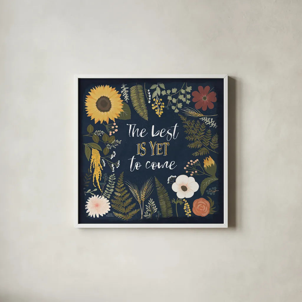 Autumn Romance VI by Laura Marshall. Shown in a crisp white glass frame for a clean and minimalist style. Available as an archival giclee rolled canvas, fine art paper, or poster print. SKU 38461a.