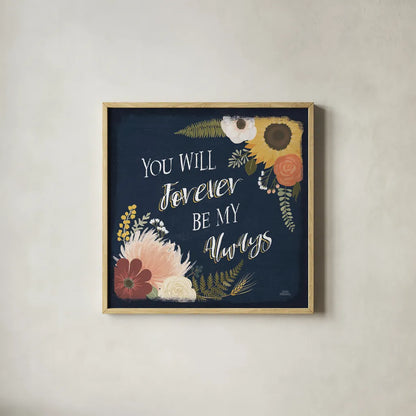 Autumn Romance VII by Laura Marshall. Shown in a natural wood glass frame for a timeless modern aesthetic. Available as an archival giclee rolled canvas, fine art paper, or poster print. SKU 38462a.