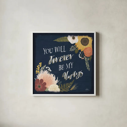 Autumn Romance VII by Laura Marshall. Shown in a crisp white glass frame for a clean and minimalist style. Available as an archival giclee rolled canvas, fine art paper, or poster print. SKU 38462a.