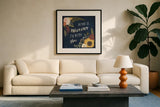 Autumn Romance VIII by Laura Marshall. Displayed in a glass frame with matte in a clean modern living room. Available as an archival giclee rolled canvas, fine art paper, or poster print. SKU 38463a.