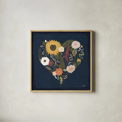 Autumn Romance X by Laura Marshall. Shown in a natural wood glass frame for a timeless modern aesthetic. Available as an archival giclee rolled canvas, fine art paper, or poster print. SKU 38465a.