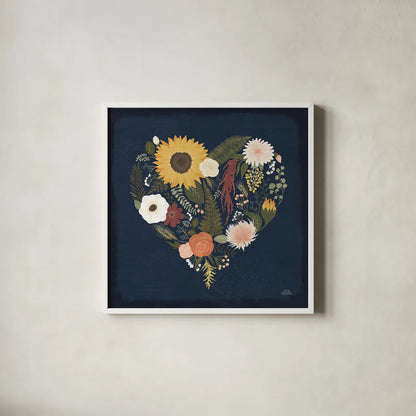 Autumn Romance X by Laura Marshall. Shown in a crisp white glass frame for a clean and minimalist style. Available as an archival giclee rolled canvas, fine art paper, or poster print. SKU 38465a.
