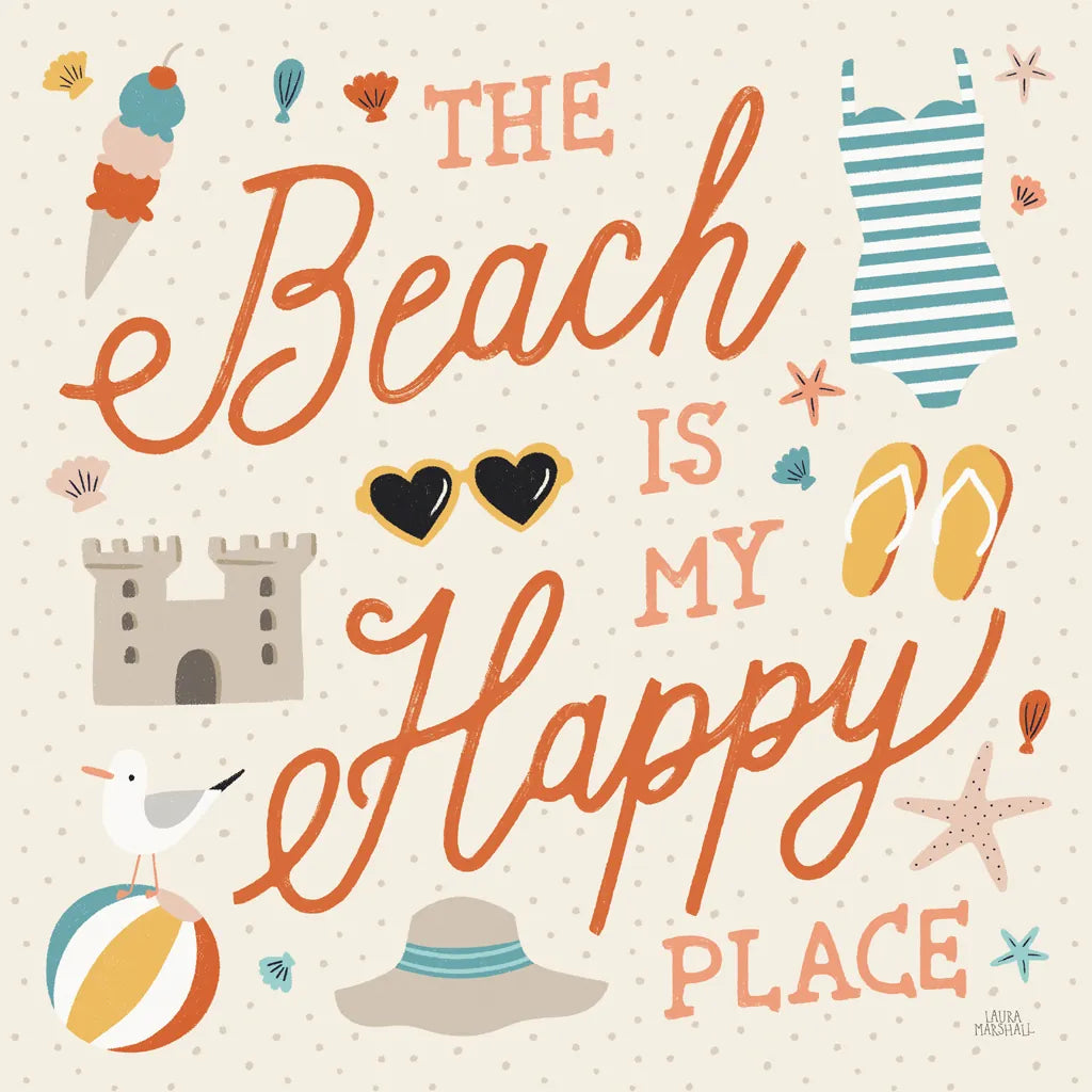 Beach Vibes IV by Laura Marshall. SKU 78826a. Archival Giclee Fine art print for wall decor.