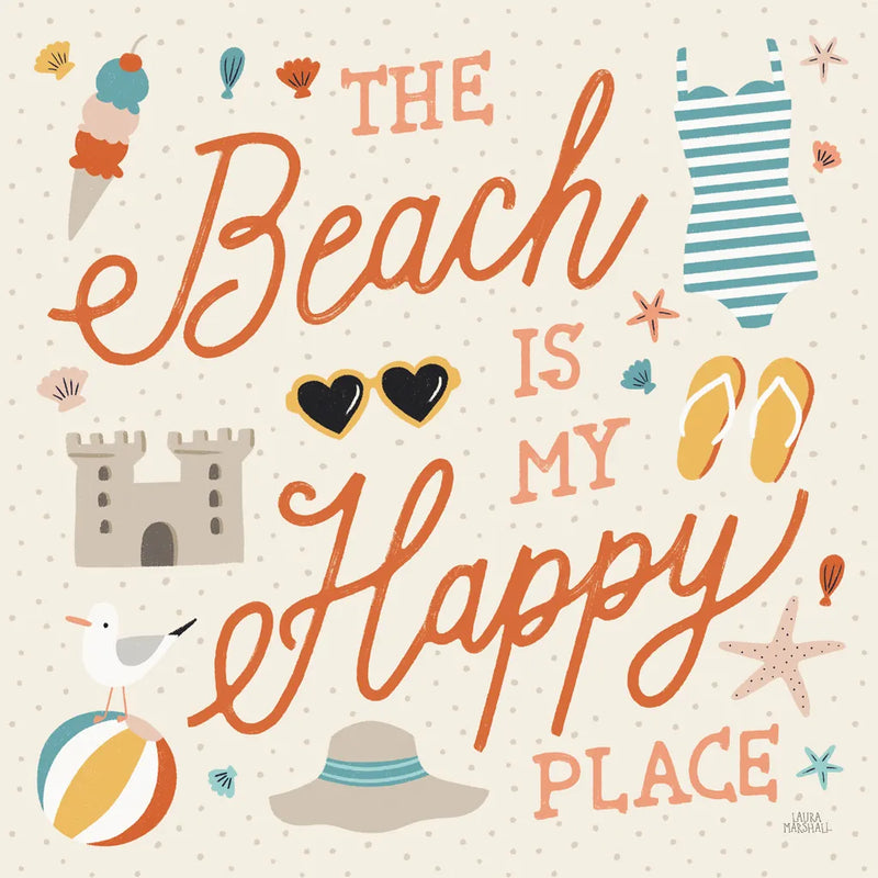 Beach Vibes IV by Laura Marshall. SKU 78826a. Archival Giclee Fine art print for wall decor.