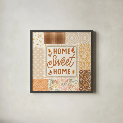 Blooming Autumn III by Laura Marshall. Shown in a sleek black glass frame for a contemporary gallery look. Available as an archival giclee rolled canvas, fine art paper, or poster print. SKU 93729a.