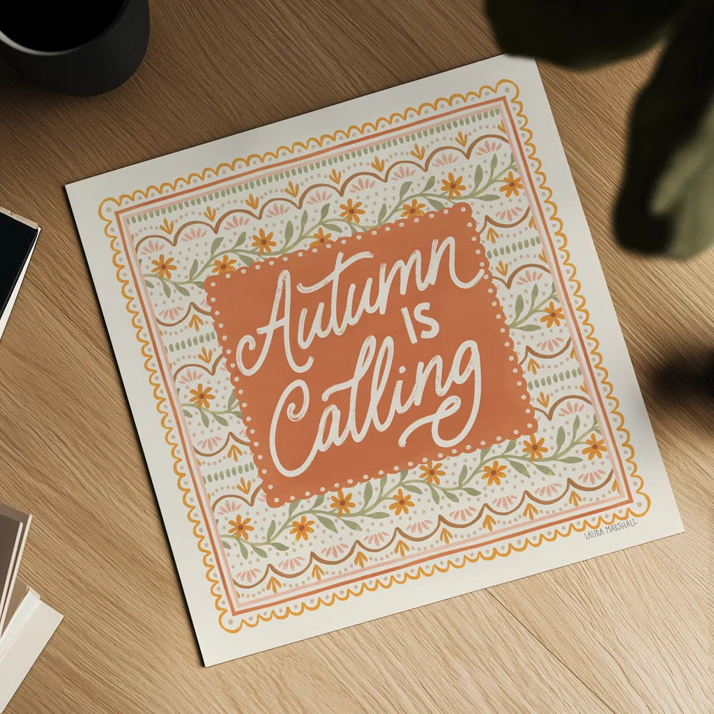 Blooming Autumn IV by Laura Marshall. Shown as a detailed flat fine art print, highlighting archival giclee quality. Available as an archival giclee rolled canvas, fine art paper, or poster print. SKU 93730a.