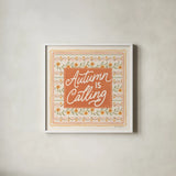 Blooming Autumn IV by Laura Marshall. Shown in a crisp white glass frame for a clean and minimalist style. Available as an archival giclee rolled canvas, fine art paper, or poster print. SKU 93730a.