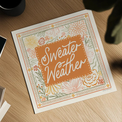 Blooming Autumn VII by Laura Marshall. Shown as a detailed flat fine art print, highlighting archival giclee quality. Available as an archival giclee rolled canvas, fine art paper, or poster print. SKU 93733a.