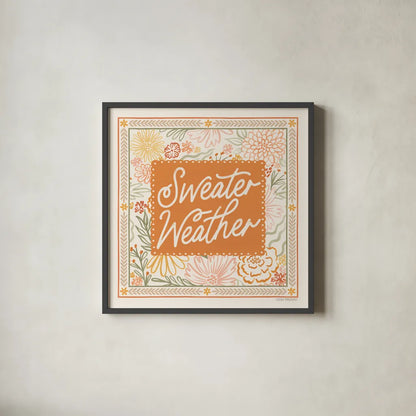 Blooming Autumn VII by Laura Marshall. Shown in a sleek black glass frame for a contemporary gallery look. Available as an archival giclee rolled canvas, fine art paper, or poster print. SKU 93733a.