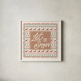 Blooming Christmas V by Laura Marshall. Shown in a crisp white glass frame for a clean and minimalist style. Available as an archival giclee rolled canvas, fine art paper, or poster print. SKU 102980a.