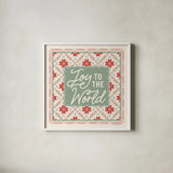 Blooming Christmas VI by Laura Marshall. Shown in a crisp white glass frame for a clean and minimalist style. Available as an archival giclee rolled canvas, fine art paper, or poster print. SKU 102981a.