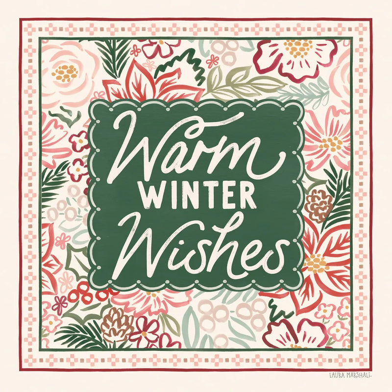 Blooming Christmas VII by Laura Marshall. SKU 102982a. Archival Giclee Fine art print for wall decor.