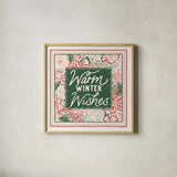 Blooming Christmas VII by Laura Marshall. Shown in a natural wood glass frame for a timeless modern aesthetic. Available as an archival giclee rolled canvas, fine art paper, or poster print. SKU 102982a.