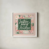 Blooming Christmas VII by Laura Marshall. Shown in a crisp white glass frame for a clean and minimalist style. Available as an archival giclee rolled canvas, fine art paper, or poster print. SKU 102982a.