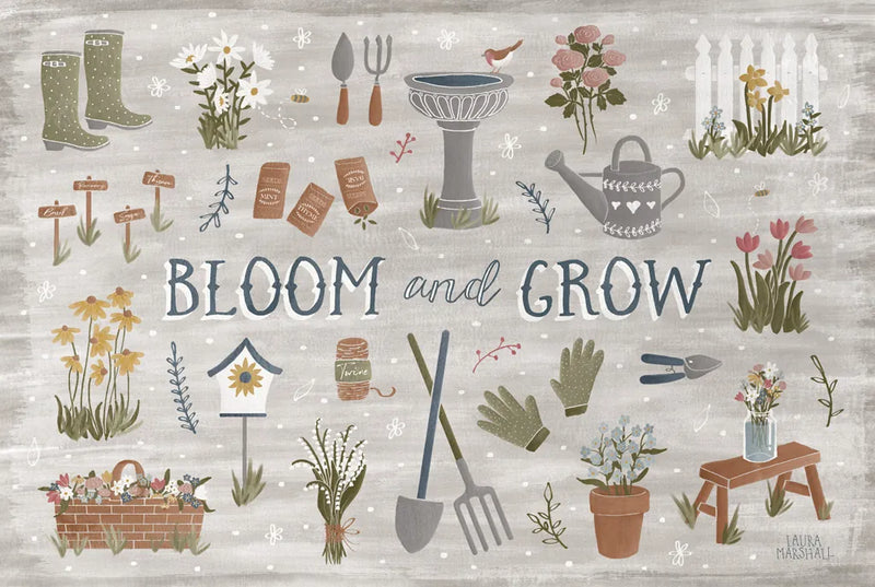 Blooming Garden III by Laura Marshall. SKU 32071i. Archival Giclee Fine art print for wall decor.