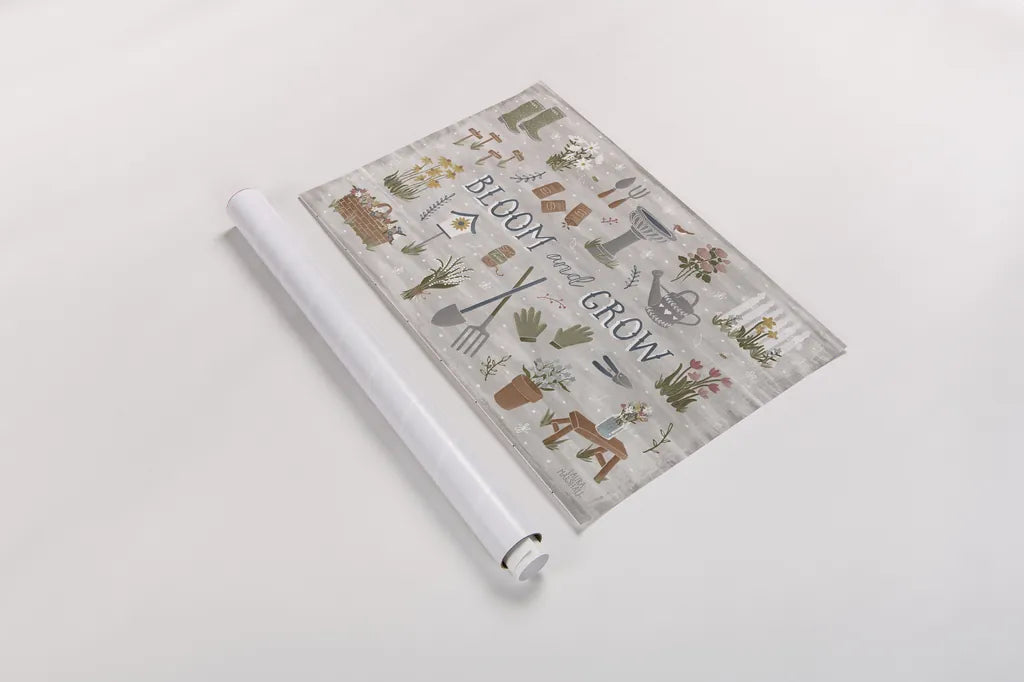 Blooming Garden III by Laura Marshall. shown as a rolled paper print. Available as archival giclee rolled canvas, fine art paper, or poster print. SKU 32071i.