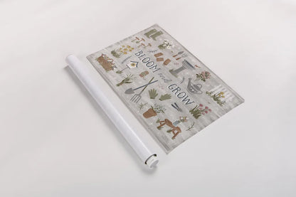 Blooming Garden III by Laura Marshall. shown as a rolled paper print. Available as archival giclee rolled canvas, fine art paper, or poster print. SKU 32071i.