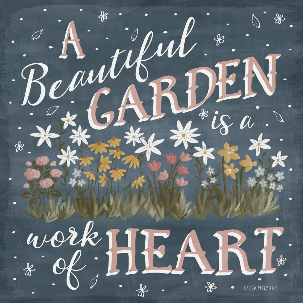 Blooming Garden IV by Laura Marshall. SKU 32072a. Archival Giclee Fine art print for wall decor.