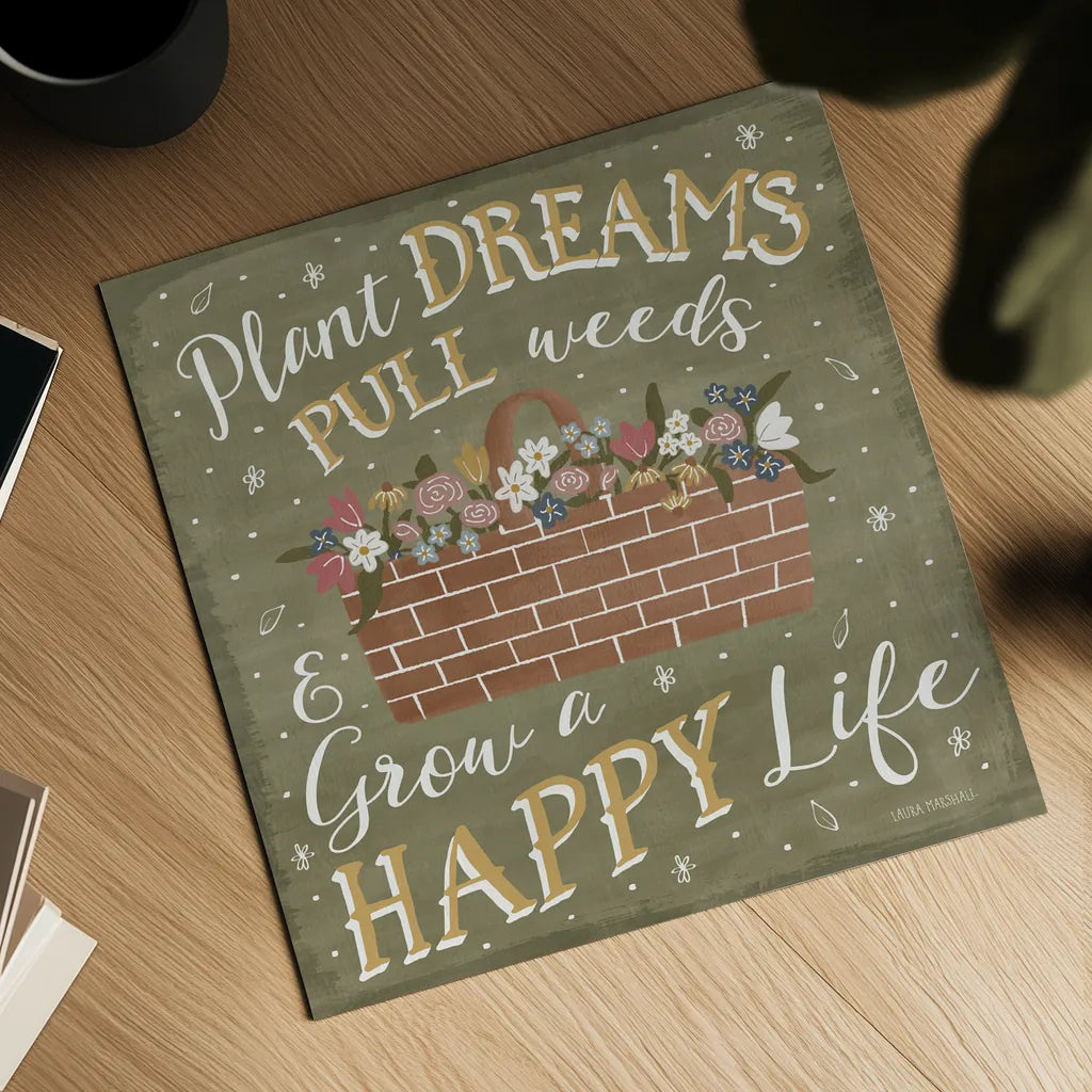 Blooming Garden V by Laura Marshall. Shown as a detailed flat fine art print, highlighting archival giclee quality. Available as an archival giclee rolled canvas, fine art paper, or poster print. SKU 32073a.